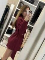 Rosal mini blazer/dress  -Μπορντό - Image 4