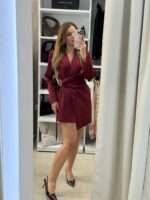 Rosal mini blazer/dress  -Μπορντό - Image 5