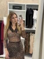 Milena see through bodysuit - Καφέ