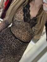 Milena see through bodysuit - Καφέ - Image 2