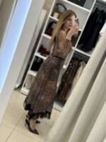 Milena ασύμμετρη leopard φούστα - καφέ - Image 2