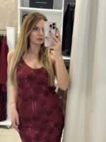 Nate midi φόρεμα παγιέτα - Μπορντό - Image 2