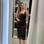 Nate midi φόρεμα παγιέτα - Καφέ