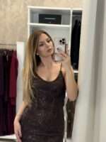 Nate midi φόρεμα παγιέτα - Καφέ - Image 4