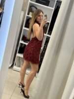 Meg mini φόρεμα παγιέτα - Μπορντό - Image 2