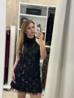 Meg mini φόρεμα παγιέτα - Μαύρο