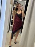 Debbie ασύμμετρο φόρεμα - Μπορντό