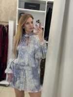 Milan mini φόρεμα παγιέτα - Εκρού