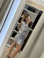 Milan mini φόρεμα παγιέτα - Εκρού - Image 4