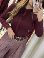 Hellen top ελαστικό - Μπορντό - Image 2