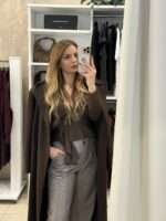 Grego midi παλτό με ζώνη - Καφέ