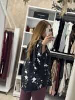 Splash oversized πουκάμισο - Μαύρο - Image 4