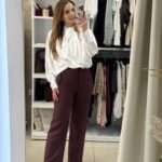 Ania ψηλόμεση παντελόνα - Μπορντό