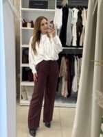 Ania ψηλόμεση παντελόνα - Μπορντό