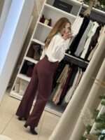 Ania ψηλόμεση παντελόνα - Μπορντό - Image 3