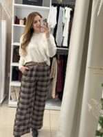 Dina καρό παντελόνα - Καφέ - Image 3