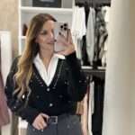 Betty πλεκτή ζακέτα - Μαύρο