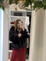 Alle γούνα με κουκούλα- Μαύρο