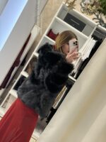 Alle γούνα με κουκούλα- Μαύρο - Image 2