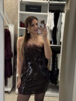 Charm mini φόρεμα παγιέτα - Μπορντό