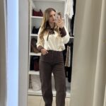 Benji ψηλόμεσο jeans - Καφέ