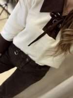 Brooke πλεκτή μπλούζα - Μπεζ - Image 2