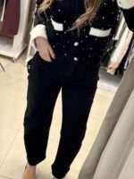 Berta barrel ψηλόμεσο jeans - Μαύρο - Image 4