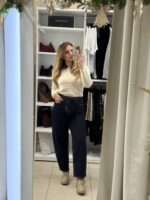 Amia mom fit jeans - Navy blue