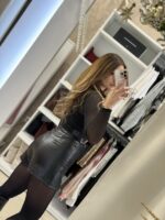 Olli eco leather skorts - Μαύρο - Image 3