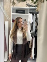 Olli eco leather skorts - Καφέ