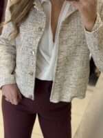 Sylvie crop tweed blazer - Μπεζ - Image 2
