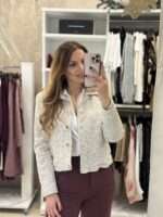 Sylvie crop tweed blazer - Μπεζ