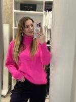 Nikol πλέκτη μπλούζα - Φούξια