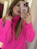 Nikol πλέκτη μπλούζα - Φούξια - Image 2