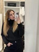 Gena πλέκτη μπλούζα - Μαύρο