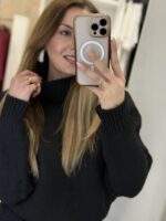 Gena πλέκτη μπλούζα - Μαύρο - Image 2