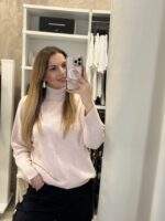 Nikol πλέκτη μπλούζα - Ροζ πούδρας