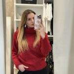 Gena πλέκτη μπλούζα - Κόκκινο