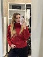 Gena πλέκτη μπλούζα - Κόκκινο