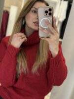 Gena πλέκτη μπλούζα - Κόκκινο - Image 2