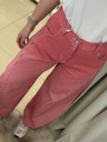 Poppins ριγέ balloon παντελόνι -Κόκκινο - Image 3