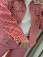 Poppins ριγέ Jean jacket - Κόκκινο - Image 3