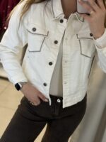 Eloiz jean jacket - Εκρού - Image 2