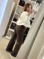 Vicky wide leg παντελόνι - Καφέ - Image 2