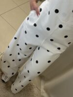 Polka dot jeans σαλοπέτα - Λευκό - Image 3