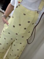 Polka dot jeans σαλοπέτα - Λεμονί - Image 3