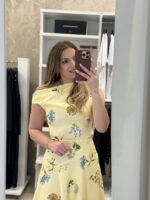 Charlotte floral midi φόρεμα - Κίτρινο παστέλ - Image 5