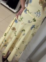 Charlotte floral midi φόρεμα - Κίτρινο παστέλ - Image 4