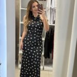 Miranda midi φόρεμα πουά - Μαύρο