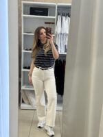 Sienna wide leg jeans - Μπεζ